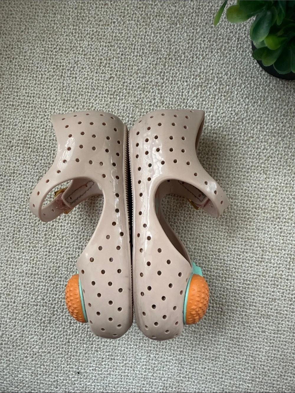 Mini Melissa Pink Pineapple Mary Janes toddler size 7